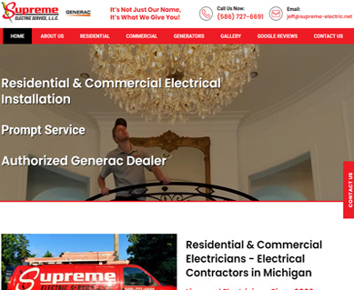Electrician Website Design Portfolio Indiana